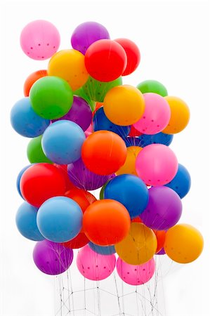 simsearch:400-04713054,k - Celebration Balloons Isolated on White Background Photographie de stock - Aubaine LD & Abonnement, Code: 400-06067263