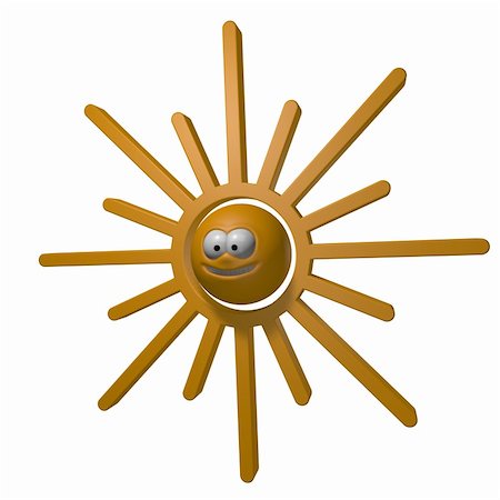 simsearch:400-06087743,k - happy cartoon sun - 3d illustration Foto de stock - Super Valor sin royalties y Suscripción, Código: 400-06067779