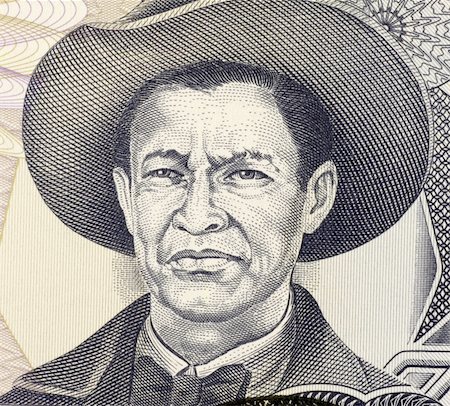 simsearch:400-06068328,k - Augusto Cesar Sandino (1895-1934) on 1000 Gordobas 1985 Banknote from Nicaragua. Nicaraguan revolutionary and leader of a rebellion against the U.S. military occupation. Foto de stock - Super Valor sin royalties y Suscripción, Código: 400-06068313