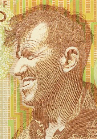 simsearch:400-06068341,k - Edmund Hillary (1919-2008) on 5 Dollars 1999 Banknote from New Zealand. New Zealand mountaineer, explorer and philanthropist. Foto de stock - Super Valor sin royalties y Suscripción, Código: 400-06068325