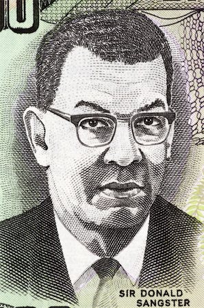 simsearch:400-04550621,k - Donald Sangster (1911-1967) on 100 Dollars 2007 Banknote from Jamaica. Jamaican politician and the second Prime Minister of Jamaica. Foto de stock - Super Valor sin royalties y Suscripción, Código: 400-06068323