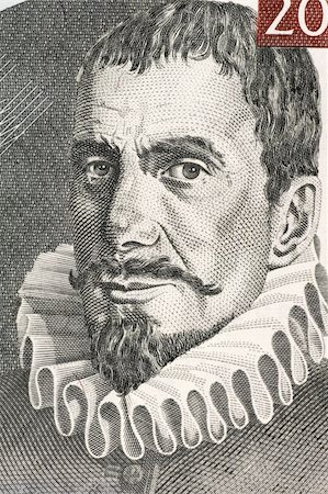 simsearch:400-06068319,k - Jacobus Gallus (1550-1591) on 200 Tolarjev 2004 Banknote from Slovenia. Late Renaissance Slovenian composer. Stockbilder - Microstock & Abonnement, Bildnummer: 400-06068348