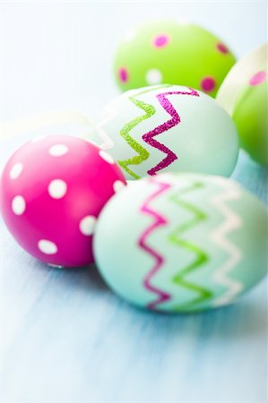 pastel spring pattern - closeup of colorful easter eggs Stock Photo - Budget Royalty-Free & Subscription, Code: 400-06068592
