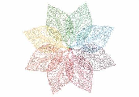 colorful spring leaves flower, vector background Stock Photo - Budget Royalty-Free & Subscription, Code: 400-06068606