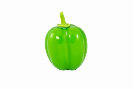 simsearch:400-05240866,k - green Capsicum annuum or Sweet Pepper or Bell Pepper or Capcicum isolated It make form plastic Fotografie stock - Microstock e Abbonamento, Codice: 400-06068692