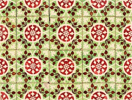 simsearch:400-08962382,k - handmade Portuguese green glazed tiles Stock Photo - Budget Royalty-Free & Subscription, Code: 400-06068816