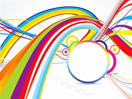 abstract colorful background with wave vector illustration Stock Photo - Budget Royalty-Free & Subscription, Code: 400-06068973
