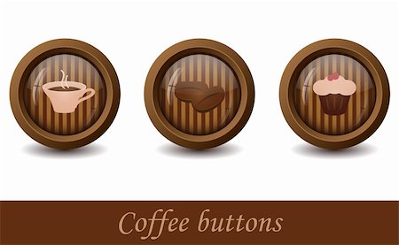 simsearch:400-05371796,k - Set of three buttons with signs on striped background Stock Photo - Budget Royalty-Free & Subscription, Code: 400-06068990