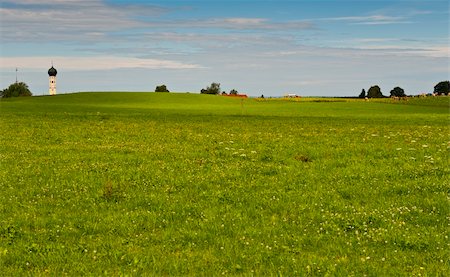 ranches with fenced livestock - Christian Chapel  and Grazing Cows,  Southern Bavaria Stock Photo - Budget Royalty-Free & Subscription, Code: 400-06069009