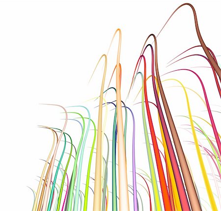 3d multiple wavy wire lines in bright colors on white Stockbilder - Microstock & Abonnement, Bildnummer: 400-06069014