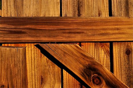 photo picket garden - Closeup detail of a wooden, backyard gate Foto de stock - Super Valor sin royalties y Suscripción, Código: 400-06069253