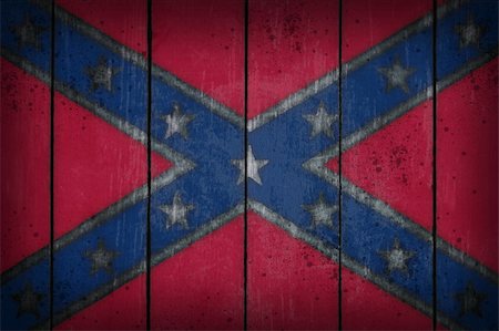 simsearch:400-08034320,k - Confederate National Flag on old wooden wound Stock Photo - Budget Royalty-Free & Subscription, Code: 400-06069456