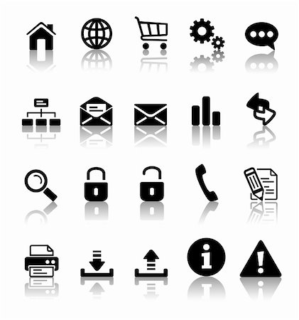 found object - Black icon set. Stock Photo - Budget Royalty-Free & Subscription, Code: 400-06069649