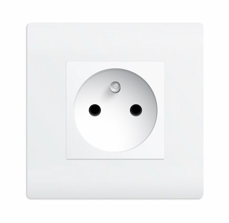 simsearch:400-06093210,k - Realistic illustration of a white isolated outlet Stock Photo - Budget Royalty-Free & Subscription, Code: 400-06069786