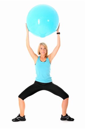 female sit ups black background - A picture of a beautiful young woman working out with a ball over white background Stock Photo - Budget Royalty-Free & Subscription, Code: 400-06060545