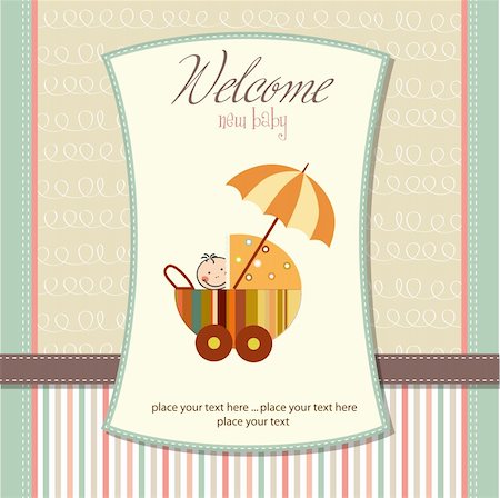 welcome baby card Stock Photo - Budget Royalty-Free & Subscription, Code: 400-06060621