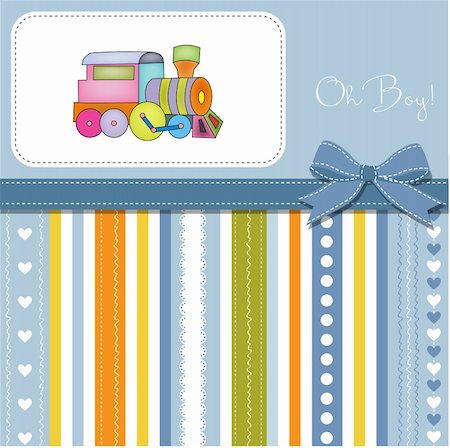 delicate baby boy shower card Stock Photo - Budget Royalty-Free & Subscription, Code: 400-06060655
