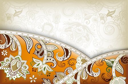 simsearch:400-05374534,k - Illustration of abstract floral background in asia style. Stock Photo - Budget Royalty-Free & Subscription, Code: 400-06061497