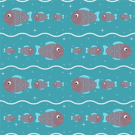 poisson-ange - seamless pattern of sea with many fish Photographie de stock - Aubaine LD & Abonnement, Code: 400-06061611