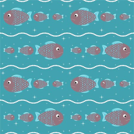 flounder - seamless pattern of sea with many fish Stock Photo - Budget Royalty-Free & Subscription, Code: 400-06061611