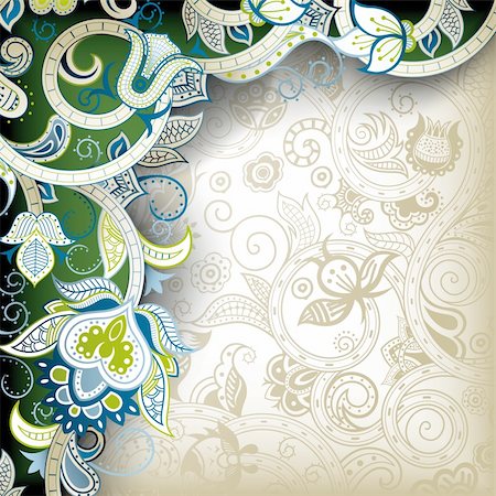 simsearch:400-05374534,k - Illustration of abstract floral background in asia style. Stock Photo - Budget Royalty-Free & Subscription, Code: 400-06061626