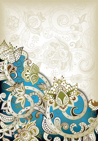 simsearch:400-05374534,k - Illustration of abstract floral background in asia style. Stock Photo - Budget Royalty-Free & Subscription, Code: 400-06061642