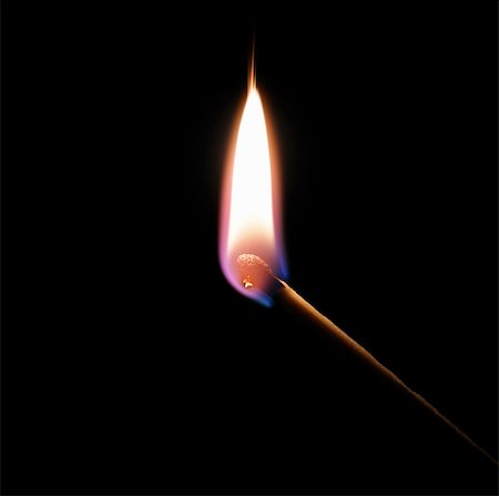 match bursting into flame against a black background Stock Photo - Budget Royalty-Free & Subscription, Code: 400-06061876