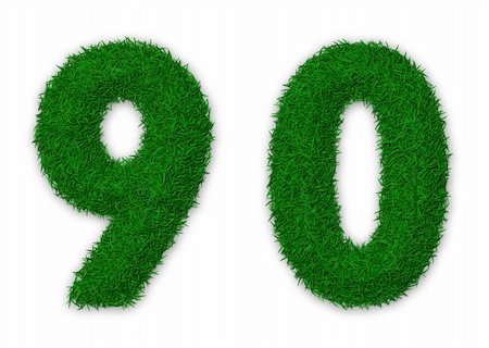 simsearch:400-06062275,k - Illustration of numbers 9 and 0 made of grass Stockbilder - Microstock & Abonnement, Bildnummer: 400-06062266
