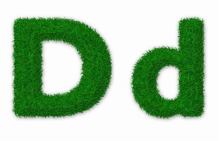 simsearch:400-06062404,k - Illustration of capital and lowercase letter D made of grass Foto de stock - Super Valor sin royalties y Suscripción, Código: 400-06062403