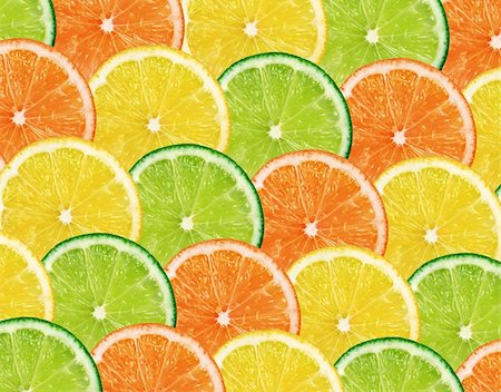 simsearch:400-03931888,k - Slices of fresh citrus fruits isolated on white background Stock Photo - Budget Royalty-Free & Subscription, Code: 400-06062932