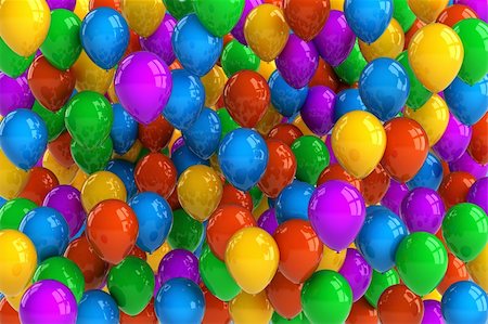 Colorful party balloon background with dozens of balloons Photographie de stock - Aubaine LD & Abonnement, Code: 400-06063036