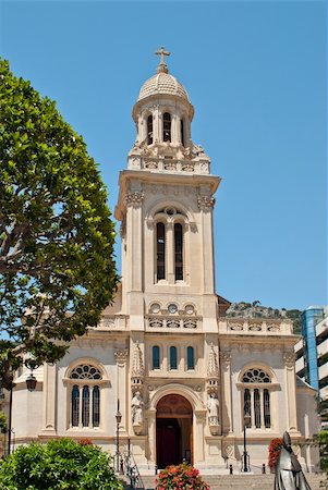 simsearch:400-07839851,k - Saint-Charles Church in Monaco Photographie de stock - Aubaine LD & Abonnement, Code: 400-06063040