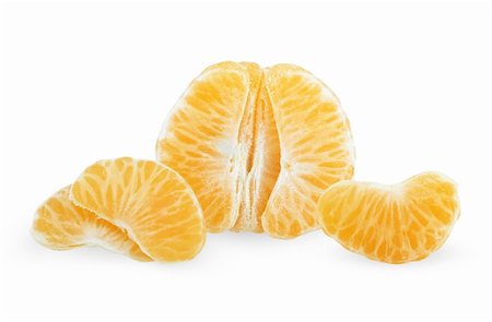 Sliced tangerine fruit isolated on white background Foto de stock - Super Valor sin royalties y Suscripción, Código: 400-06063228