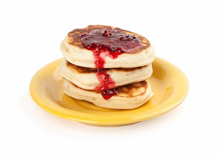 simsearch:400-04262580,k - Pancakes stack on white background Stock Photo - Budget Royalty-Free & Subscription, Code: 400-06063271