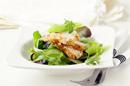 salad with chicken and vegetables, peas and herbs Stock Photo - Budget Royalty-Free & Subscription, Code: 400-06063364