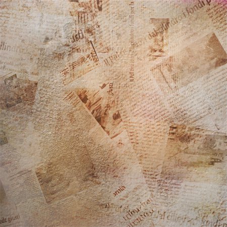 Grunge abstract background with old torn newspaper Stockbilder - Microstock & Abonnement, Bildnummer: 400-06063392