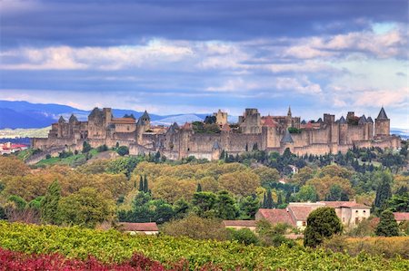 roussillon - Image of the famous fortified town of Carcassonne, France. Stock Photo - Budget Royalty-Free & Subscription, Code: 400-06063460