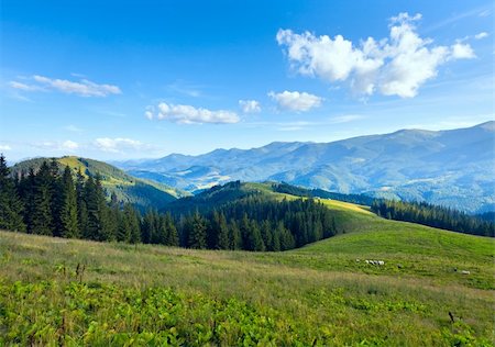 simsearch:400-06063989,k - Summer mountain plateau landscape with dirty road on hill top Foto de stock - Royalty-Free Super Valor e Assinatura, Número: 400-06063992