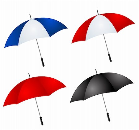 red blue and white living design - different color umbrellas vector illustration Stock Photo - Budget Royalty-Free & Subscription, Code: 400-06074184