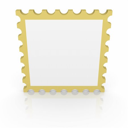 simsearch:400-09098455,k - Blank 3d postage stamp. Front view. Stockbilder - Microstock & Abonnement, Bildnummer: 400-06074721