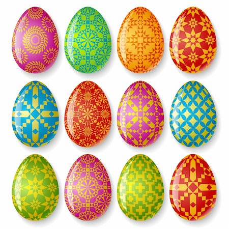 denis13 (artist) - set of easter eggs Stock Photo - Budget Royalty-Free & Subscription, Code: 400-06075145