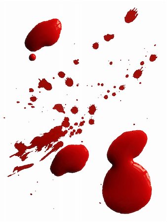 Drop of red blood isolated on white background Stock Photo - Budget Royalty-Free & Subscription, Code: 400-06075284