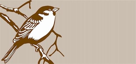 simsearch:400-04202513,k - bird silhouette on brown background, vector illustration Stock Photo - Budget Royalty-Free & Subscription, Code: 400-06075965