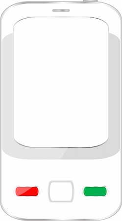 simsearch:400-04725569,k - White smartphone with white screen isolated on white Stock Photo - Budget Royalty-Free & Subscription, Code: 400-06076153