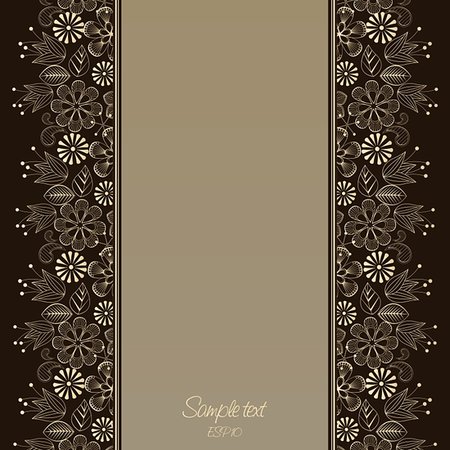 paint color card - brown background with floral motif Stock Photo - Budget Royalty-Free & Subscription, Code: 400-06076415
