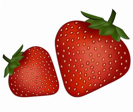 simsearch:400-06076486,k - Vector of Delicious Strawberries on white Foto de stock - Royalty-Free Super Valor e Assinatura, Número: 400-06076486