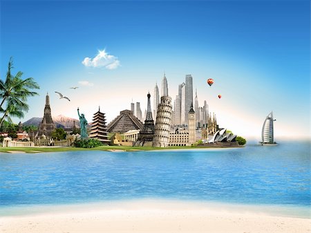 dubai sea shore - World famous places, tourism Stock Photo - Budget Royalty-Free & Subscription, Code: 400-06076583