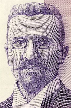 simsearch:400-04550621,k - Stevan Stojanovic Mokranjac (1856-1914) on 50 Dinara 2005 Banknote from Serbia. Serbian composer and music educator. Foto de stock - Super Valor sin royalties y Suscripción, Código: 400-06076755