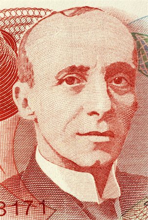 simsearch:400-04550621,k - Tomas Soley Guell (1875-1943) on 1000 Colones 2004 Banknote from Costa Rica. Costa Rican economist and historian. Foto de stock - Super Valor sin royalties y Suscripción, Código: 400-06076761
