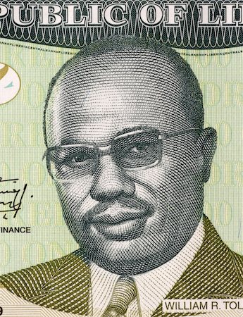 simsearch:400-06068350,k - William Tolbert Jr. (1913-1980) on 100 Dollars 2009 Banknote from Liberia. 20th President of Liberia during 1971-1980. Stock Photo - Budget Royalty-Free & Subscription, Code: 400-06076763